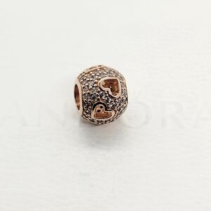 ❤️ Authentic Pandora ⭐️RETIRED⭐️ ROSE HEART CHARM